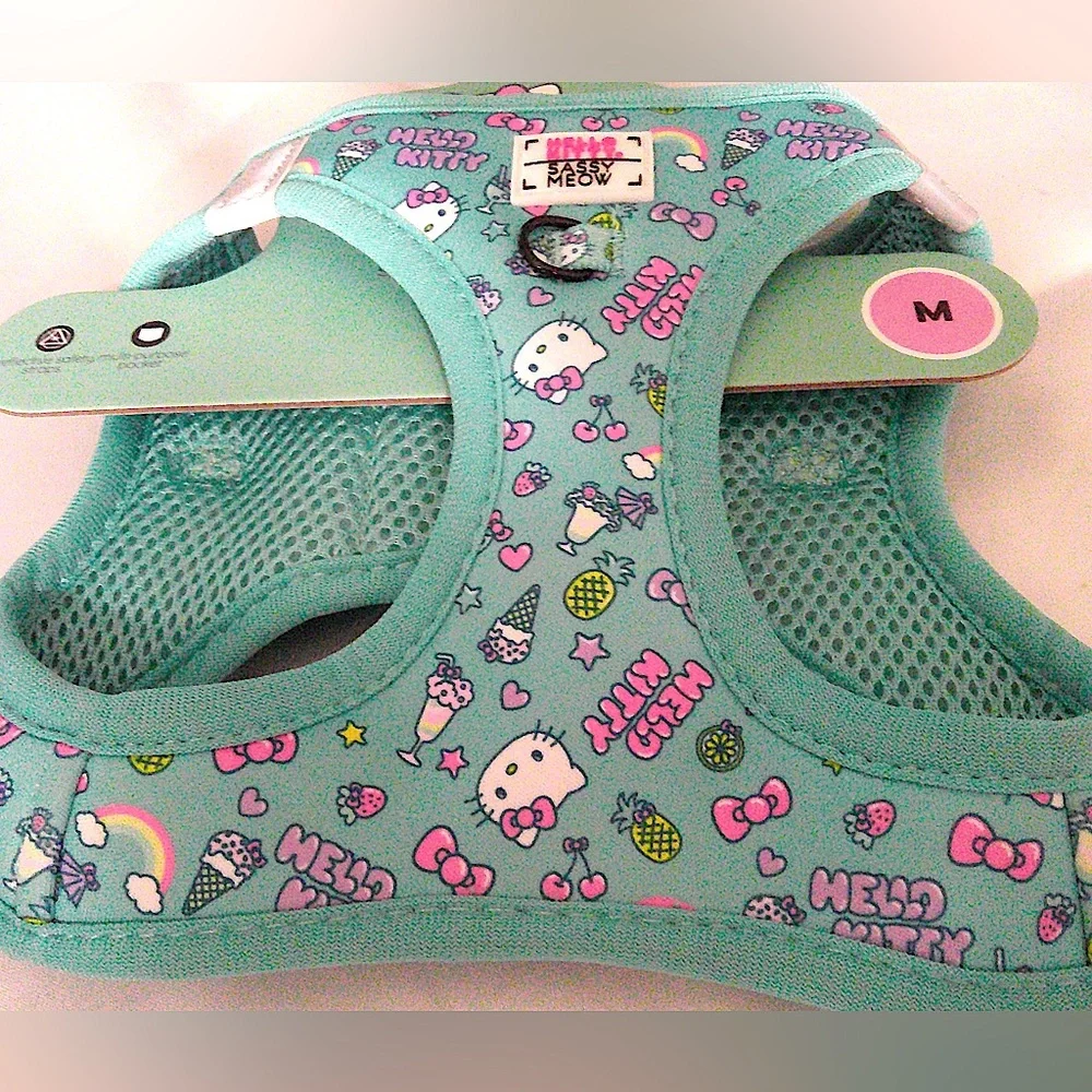 Sassy Meow Hello Kitty Green Step-In Harness (M)